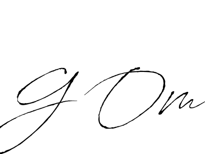 G Om stylish signature style. Best Handwritten Sign (Antro_Vectra) for my name. Handwritten Signature Collection Ideas for my name G Om. G Om signature style 6 images and pictures png