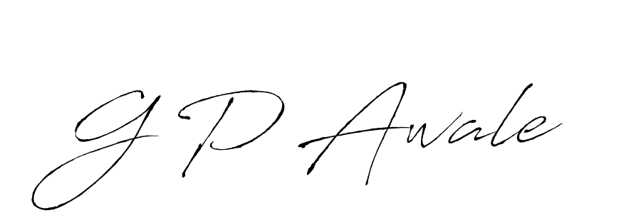 G P Awale stylish signature style. Best Handwritten Sign (Antro_Vectra) for my name. Handwritten Signature Collection Ideas for my name G P Awale. G P Awale signature style 6 images and pictures png