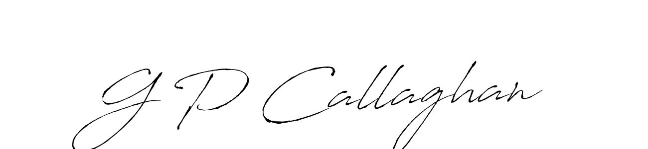 if you are searching for the best signature style for your name G P Callaghan. so please give up your signature search. here we have designed multiple signature styles  using Antro_Vectra. G P Callaghan signature style 6 images and pictures png