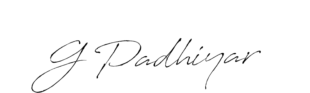 if you are searching for the best signature style for your name G Padhiyar. so please give up your signature search. here we have designed multiple signature styles  using Antro_Vectra. G Padhiyar signature style 6 images and pictures png