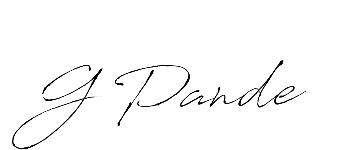 Design your own signature with our free online signature maker. With this signature software, you can create a handwritten (Antro_Vectra) signature for name G Pande. G Pande signature style 6 images and pictures png