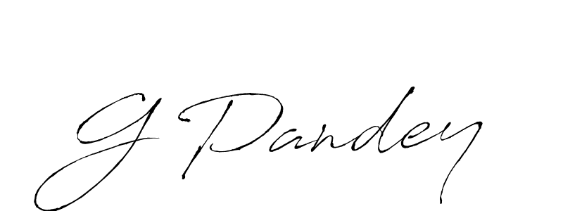 Create a beautiful signature design for name G Pandey. With this signature (Antro_Vectra) fonts, you can make a handwritten signature for free. G Pandey signature style 6 images and pictures png