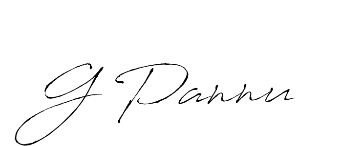 Make a beautiful signature design for name G Pannu. With this signature (Antro_Vectra) style, you can create a handwritten signature for free. G Pannu signature style 6 images and pictures png