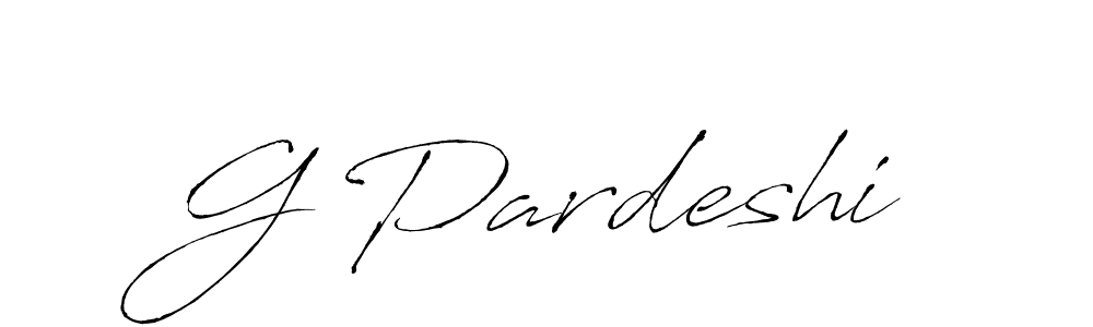 Make a beautiful signature design for name G Pardeshi. With this signature (Antro_Vectra) style, you can create a handwritten signature for free. G Pardeshi signature style 6 images and pictures png