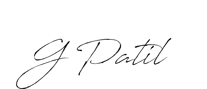 The best way (Antro_Vectra) to make a short signature is to pick only two or three words in your name. The name G Patil include a total of six letters. For converting this name. G Patil signature style 6 images and pictures png