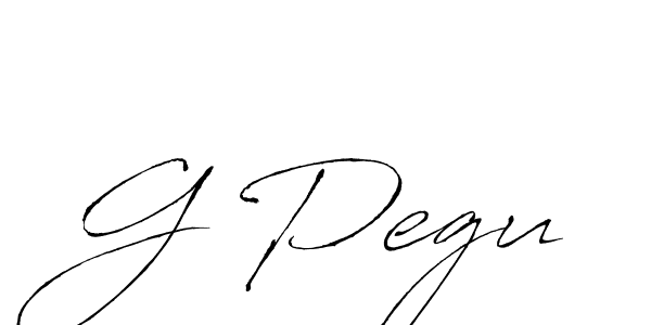 Make a beautiful signature design for name G Pegu. With this signature (Antro_Vectra) style, you can create a handwritten signature for free. G Pegu signature style 6 images and pictures png