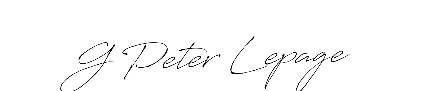 The best way (Antro_Vectra) to make a short signature is to pick only two or three words in your name. The name G Peter Lepage include a total of six letters. For converting this name. G Peter Lepage signature style 6 images and pictures png