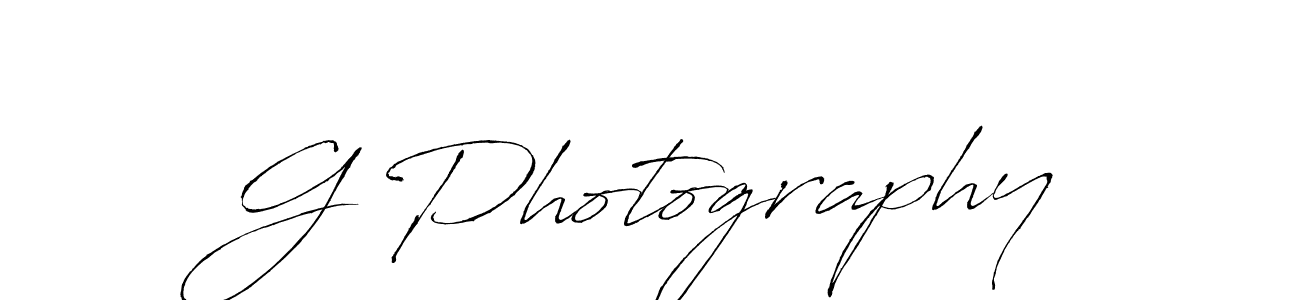 The best way (Antro_Vectra) to make a short signature is to pick only two or three words in your name. The name G Photography include a total of six letters. For converting this name. G Photography signature style 6 images and pictures png