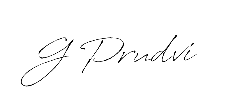 Design your own signature with our free online signature maker. With this signature software, you can create a handwritten (Antro_Vectra) signature for name G Prudvi. G Prudvi signature style 6 images and pictures png