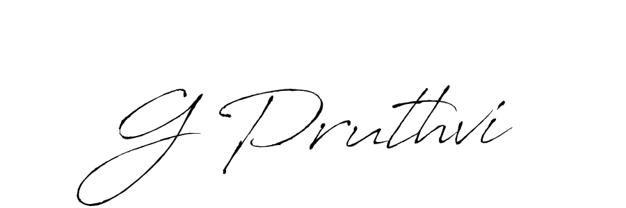 G Pruthvi stylish signature style. Best Handwritten Sign (Antro_Vectra) for my name. Handwritten Signature Collection Ideas for my name G Pruthvi. G Pruthvi signature style 6 images and pictures png