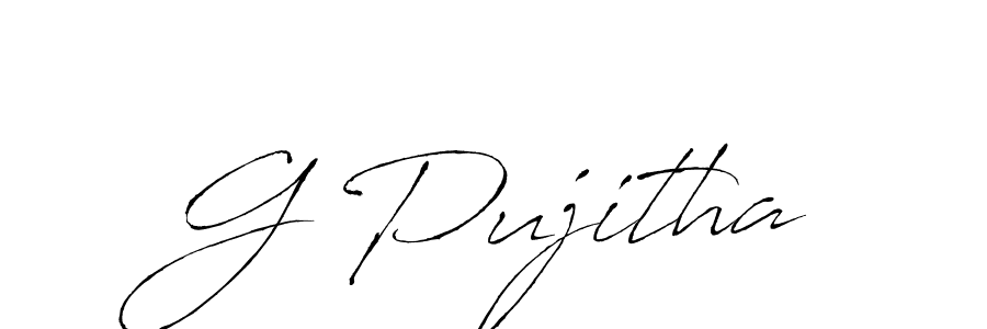 Antro_Vectra is a professional signature style that is perfect for those who want to add a touch of class to their signature. It is also a great choice for those who want to make their signature more unique. Get G Pujitha name to fancy signature for free. G Pujitha signature style 6 images and pictures png