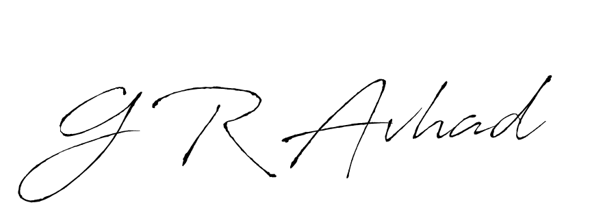 Antro_Vectra is a professional signature style that is perfect for those who want to add a touch of class to their signature. It is also a great choice for those who want to make their signature more unique. Get G R Avhad name to fancy signature for free. G R Avhad signature style 6 images and pictures png