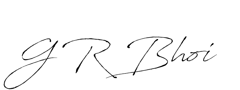 You should practise on your own different ways (Antro_Vectra) to write your name (G R Bhoi) in signature. don't let someone else do it for you. G R Bhoi signature style 6 images and pictures png