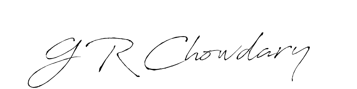 Design your own signature with our free online signature maker. With this signature software, you can create a handwritten (Antro_Vectra) signature for name G R Chowdary. G R Chowdary signature style 6 images and pictures png
