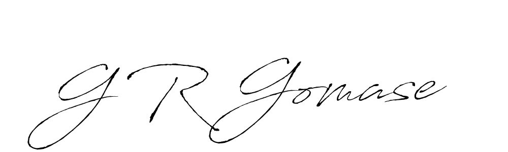Make a beautiful signature design for name G R Gomase. With this signature (Antro_Vectra) style, you can create a handwritten signature for free. G R Gomase signature style 6 images and pictures png