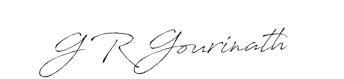 The best way (Antro_Vectra) to make a short signature is to pick only two or three words in your name. The name G R Gourinath include a total of six letters. For converting this name. G R Gourinath signature style 6 images and pictures png