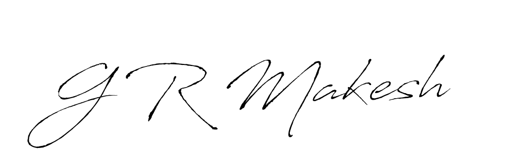 How to make G R Makesh signature? Antro_Vectra is a professional autograph style. Create handwritten signature for G R Makesh name. G R Makesh signature style 6 images and pictures png