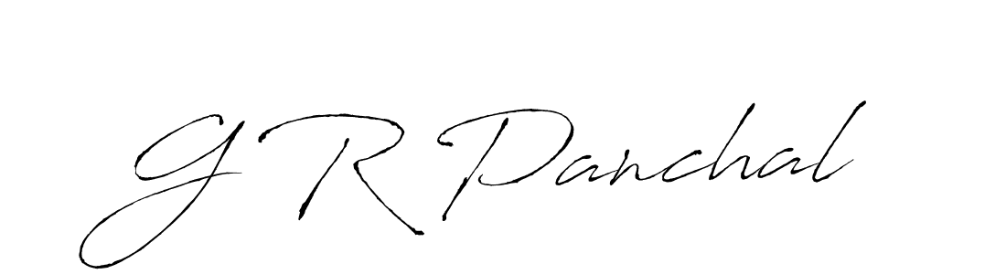 G R Panchal stylish signature style. Best Handwritten Sign (Antro_Vectra) for my name. Handwritten Signature Collection Ideas for my name G R Panchal. G R Panchal signature style 6 images and pictures png