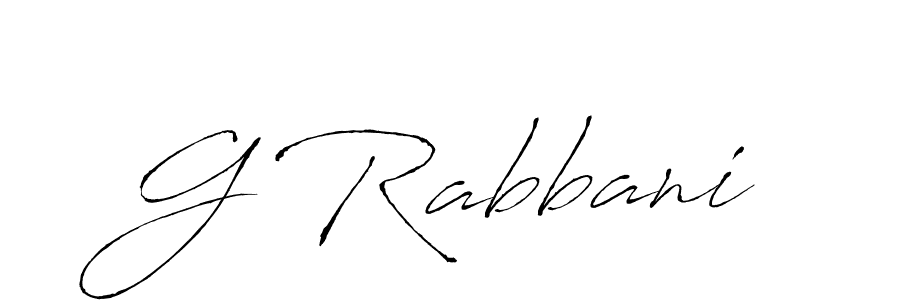 Also we have G Rabbani name is the best signature style. Create professional handwritten signature collection using Antro_Vectra autograph style. G Rabbani signature style 6 images and pictures png