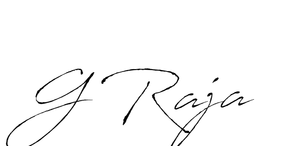Design your own signature with our free online signature maker. With this signature software, you can create a handwritten (Antro_Vectra) signature for name G Raja. G Raja signature style 6 images and pictures png