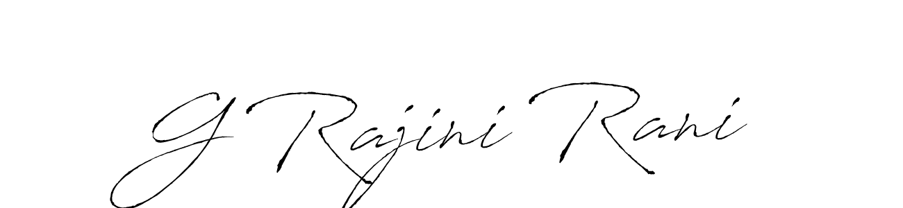 Use a signature maker to create a handwritten signature online. With this signature software, you can design (Antro_Vectra) your own signature for name G Rajini Rani. G Rajini Rani signature style 6 images and pictures png