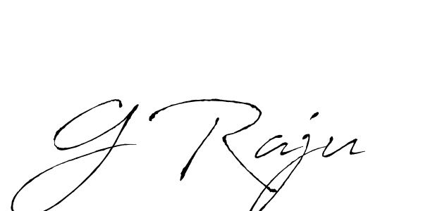 Make a beautiful signature design for name G Raju. With this signature (Antro_Vectra) style, you can create a handwritten signature for free. G Raju signature style 6 images and pictures png