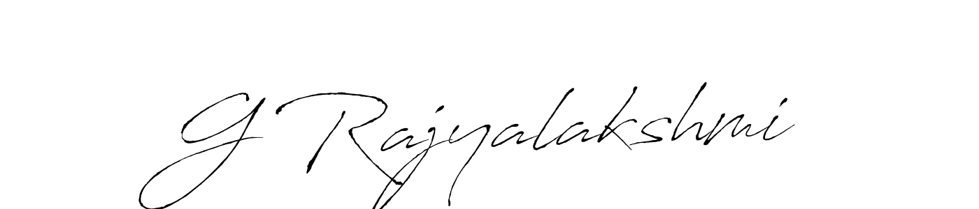 Design your own signature with our free online signature maker. With this signature software, you can create a handwritten (Antro_Vectra) signature for name G Rajyalakshmi. G Rajyalakshmi signature style 6 images and pictures png