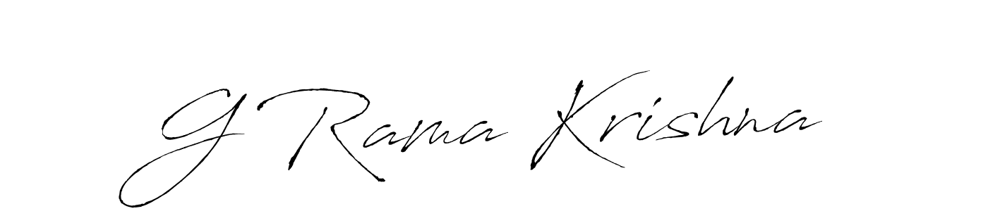 How to make G Rama Krishna name signature. Use Antro_Vectra style for creating short signs online. This is the latest handwritten sign. G Rama Krishna signature style 6 images and pictures png