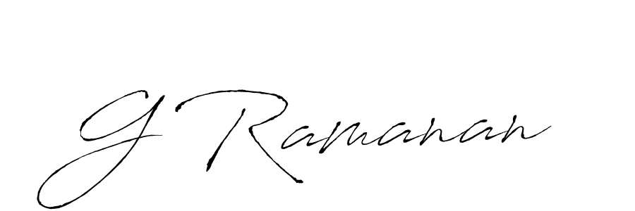 if you are searching for the best signature style for your name G Ramanan. so please give up your signature search. here we have designed multiple signature styles  using Antro_Vectra. G Ramanan signature style 6 images and pictures png