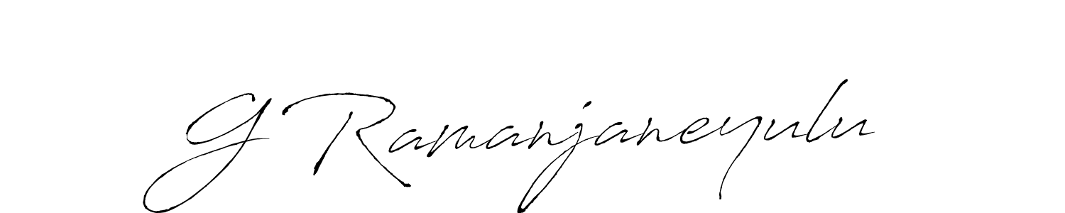 Create a beautiful signature design for name G Ramanjaneyulu. With this signature (Antro_Vectra) fonts, you can make a handwritten signature for free. G Ramanjaneyulu signature style 6 images and pictures png