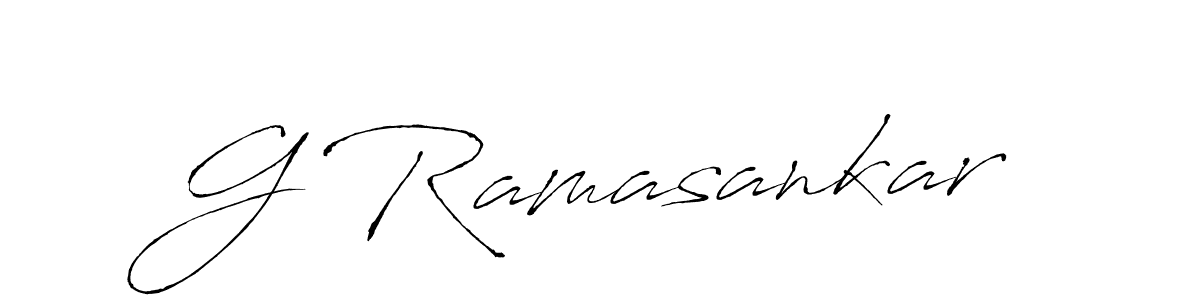 Create a beautiful signature design for name G Ramasankar. With this signature (Antro_Vectra) fonts, you can make a handwritten signature for free. G Ramasankar signature style 6 images and pictures png