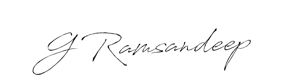 Design your own signature with our free online signature maker. With this signature software, you can create a handwritten (Antro_Vectra) signature for name G Ramsandeep. G Ramsandeep signature style 6 images and pictures png