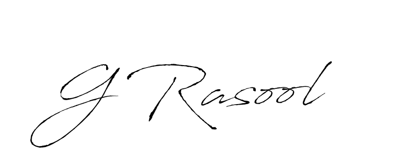 Also we have G Rasool name is the best signature style. Create professional handwritten signature collection using Antro_Vectra autograph style. G Rasool signature style 6 images and pictures png