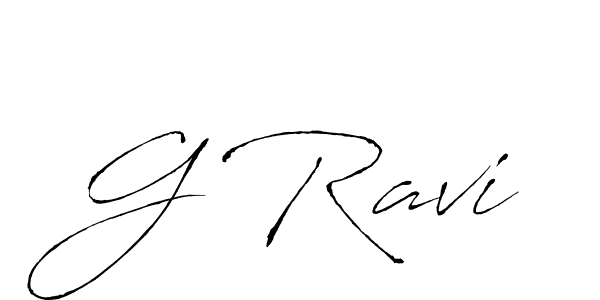 Make a beautiful signature design for name G Ravi. With this signature (Antro_Vectra) style, you can create a handwritten signature for free. G Ravi signature style 6 images and pictures png