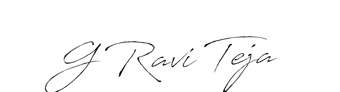 Antro_Vectra is a professional signature style that is perfect for those who want to add a touch of class to their signature. It is also a great choice for those who want to make their signature more unique. Get G Ravi Teja name to fancy signature for free. G Ravi Teja signature style 6 images and pictures png