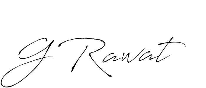 Use a signature maker to create a handwritten signature online. With this signature software, you can design (Antro_Vectra) your own signature for name G Rawat. G Rawat signature style 6 images and pictures png