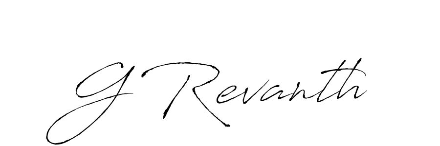 How to make G Revanth signature? Antro_Vectra is a professional autograph style. Create handwritten signature for G Revanth name. G Revanth signature style 6 images and pictures png