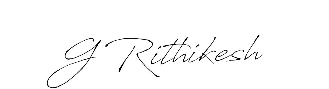 The best way (Antro_Vectra) to make a short signature is to pick only two or three words in your name. The name G Rithikesh include a total of six letters. For converting this name. G Rithikesh signature style 6 images and pictures png