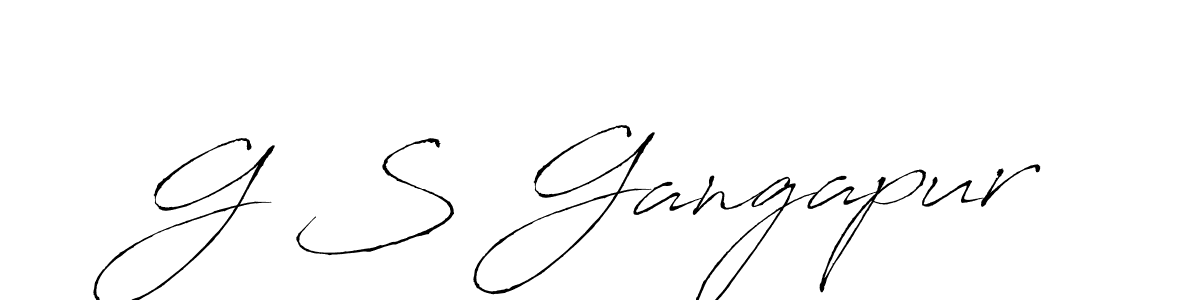 How to make G S Gangapur signature? Antro_Vectra is a professional autograph style. Create handwritten signature for G S Gangapur name. G S Gangapur signature style 6 images and pictures png