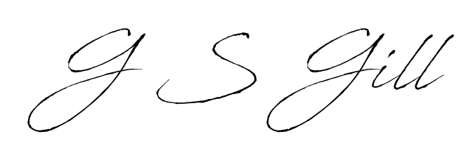 A modern signature idea for name G S Gill using Antro_Vectra font. Clean strokes and elegant curves make it stand out instantly. G S Gill signature style 6 images and pictures png
