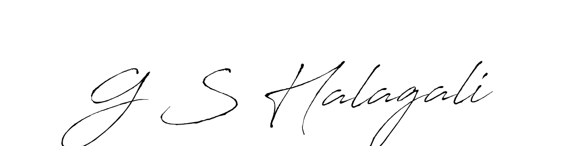 Create a beautiful signature design for name G S Halagali. With this signature (Antro_Vectra) fonts, you can make a handwritten signature for free. G S Halagali signature style 6 images and pictures png