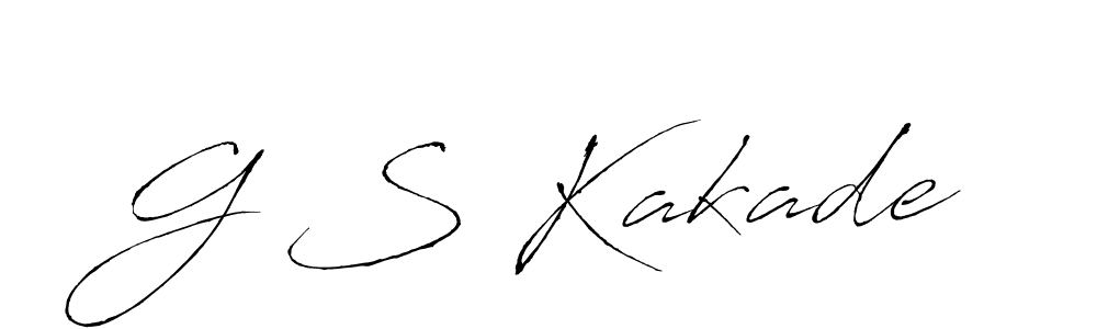 Create a beautiful signature design for name G S Kakade. With this signature (Antro_Vectra) fonts, you can make a handwritten signature for free. G S Kakade signature style 6 images and pictures png