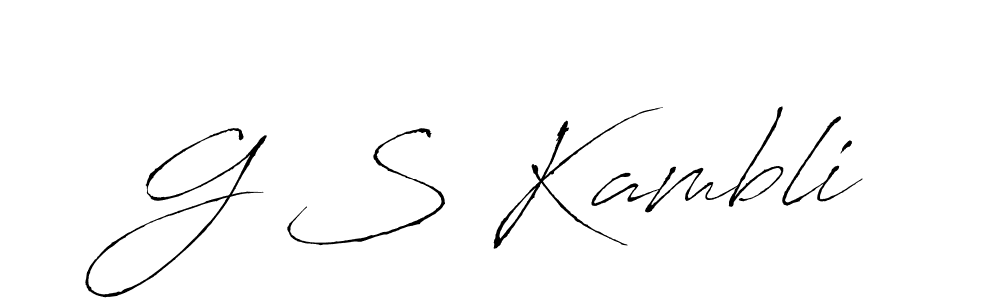 How to make G S Kambli signature? Antro_Vectra is a professional autograph style. Create handwritten signature for G S Kambli name. G S Kambli signature style 6 images and pictures png