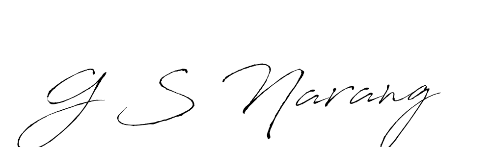 Antro_Vectra is a professional signature style that is perfect for those who want to add a touch of class to their signature. It is also a great choice for those who want to make their signature more unique. Get G S Narang name to fancy signature for free. G S Narang signature style 6 images and pictures png