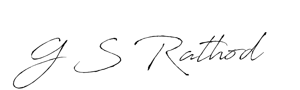 How to make G S Rathod name signature. Use Antro_Vectra style for creating short signs online. This is the latest handwritten sign. G S Rathod signature style 6 images and pictures png