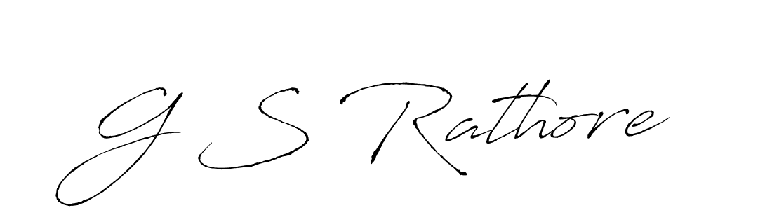 The best way (Antro_Vectra) to make a short signature is to pick only two or three words in your name. The name G S Rathore include a total of six letters. For converting this name. G S Rathore signature style 6 images and pictures png