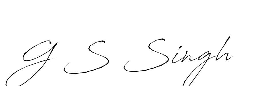 Make a beautiful signature design for name G S Singh. With this signature (Antro_Vectra) style, you can create a handwritten signature for free. G S Singh signature style 6 images and pictures png