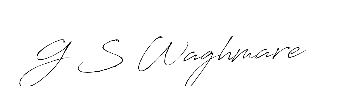 if you are searching for the best signature style for your name G S Waghmare. so please give up your signature search. here we have designed multiple signature styles  using Antro_Vectra. G S Waghmare signature style 6 images and pictures png