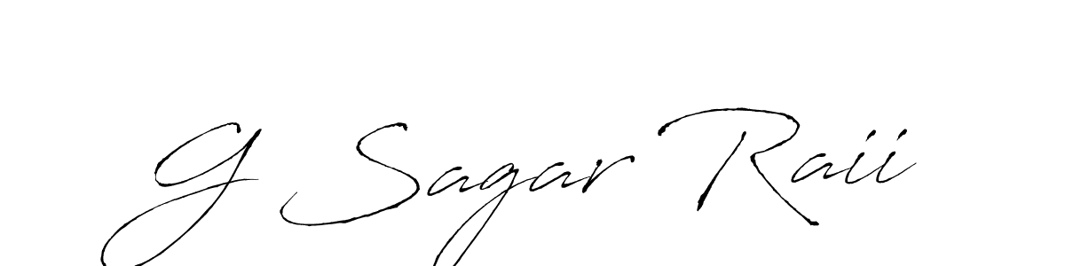 How to make G Sagar Raii signature? Antro_Vectra is a professional autograph style. Create handwritten signature for G Sagar Raii name. G Sagar Raii signature style 6 images and pictures png