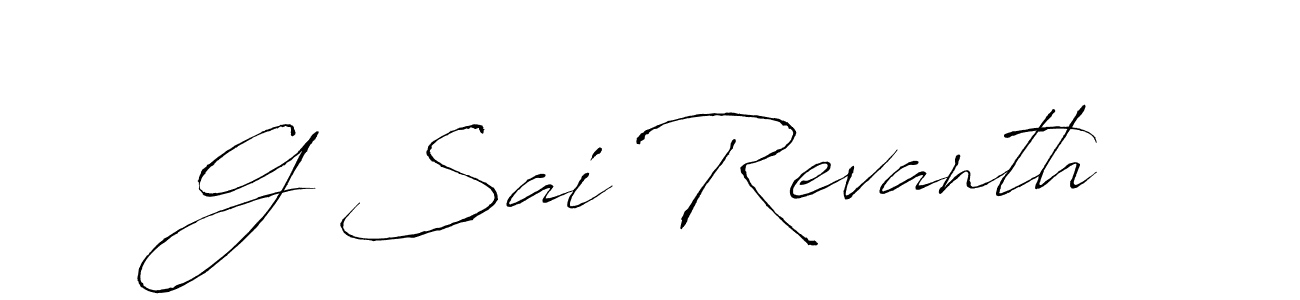 How to make G Sai Revanth signature? Antro_Vectra is a professional autograph style. Create handwritten signature for G Sai Revanth name. G Sai Revanth signature style 6 images and pictures png